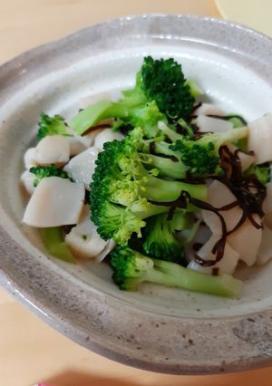 ブロッコリーと帆立の塩昆布和え-レシピのメイン写真