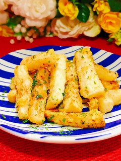ホクッと美味しい青海苔塩長芋フライ-レシピのメイン写真