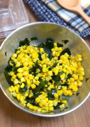 こども大好き！わかめとコーンの酢の物簡単-レシピのメイン写真