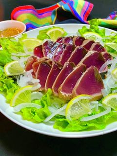 野菜たっぷり鰹のたたき 自家製薬味タレ-レシピのメイン写真
