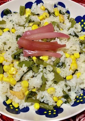 大根菜とコーンの混ぜご飯-レシピのメイン写真