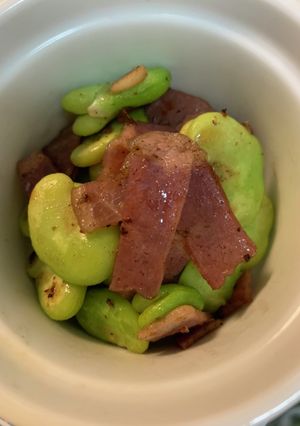 簡単♪そら豆とベーコンのニンニク炒め-レシピのメイン写真