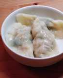 市販の皮で！もちぷり海老パクチー水餃子