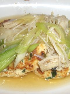 エノキの餡かけ豆腐ハンバーグ☆-レシピのメイン写真