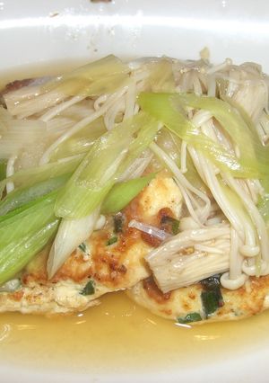 エノキの餡かけ豆腐ハンバーグ☆-レシピのメイン写真