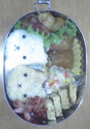 カピ＆ホワイトさん　キャラ弁-レシピのメイン写真