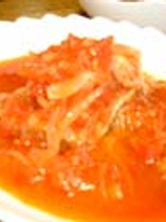 トマトスープ(キャベツと豚肉の重ね煮こみ)-レシピのメイン写真