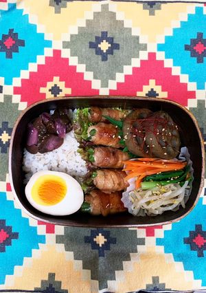 いんげんの肉巻き弁当　〜高校生男子弁当〜-レシピのメイン写真