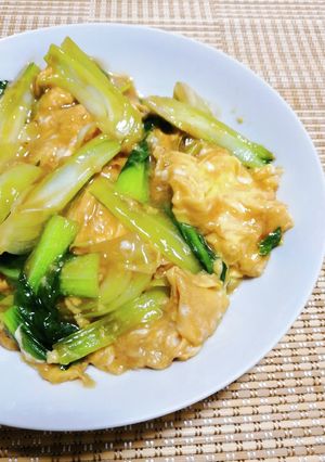 チンゲン菜と卵のふわとろ中華炒め✤-レシピのメイン写真