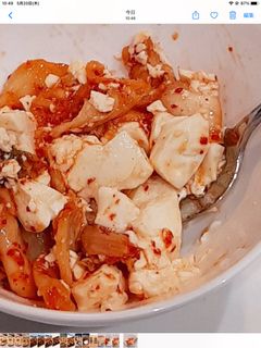ゴマポン酢!キムチと豆腐の和え物-レシピのメイン写真