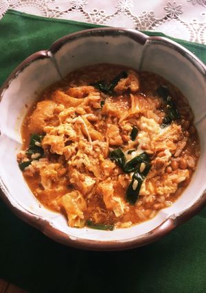 キムチと納豆の味噌クッパ♡-レシピのメイン写真