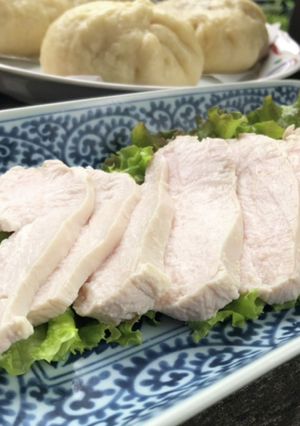 放置するだけ!簡単しっとり胸肉*茹で鶏-レシピのメイン写真