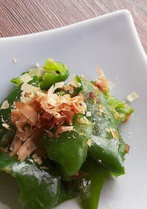 包丁要らず！たった２分でピーマンのお浸し-レシピのメイン写真
