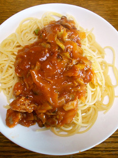パウチソース利用のスパゲティ-レシピのメイン写真