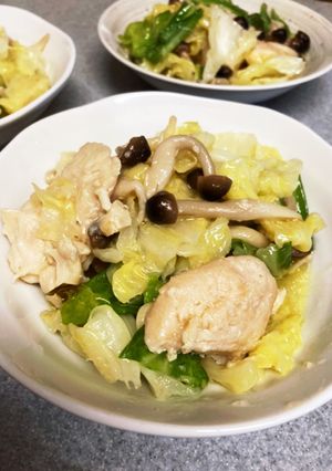 【玉ねぎ麹】ささみとキャベツの蒸し炒め-レシピのメイン写真