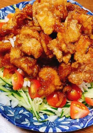 玉ねぎきゅうりトマトの甘酢サラダ-レシピのメイン写真