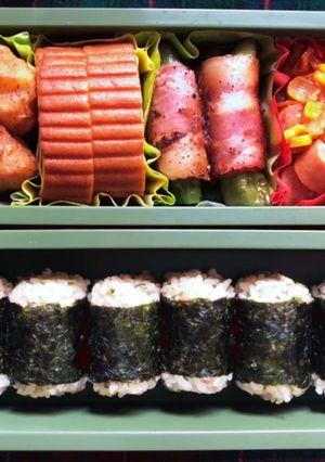 高校生弁当日記(俵おにぎり(悪魔)編)-レシピのメイン写真