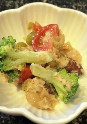 ブロッコリーとツナの和風お豆サラダ-レシピのメイン写真