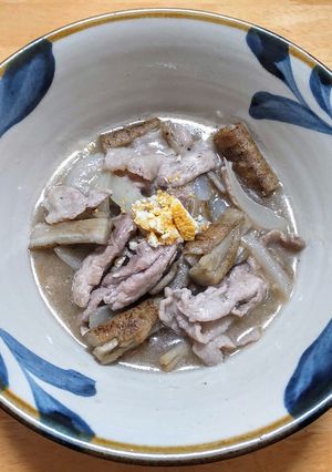 新ごぼうに新玉ねぎと豚こま肉のあんかけ-レシピのメイン写真