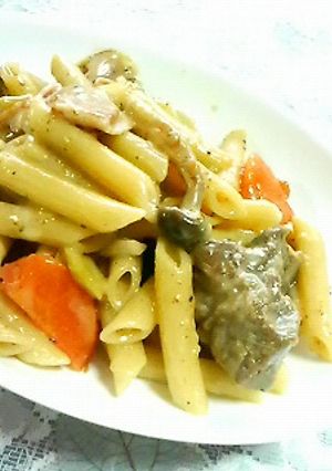 クリームシチューでパスタ-レシピのメイン写真