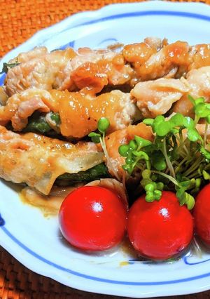 アスパラ舞茸肉巻きの照り焼き-レシピのメイン写真