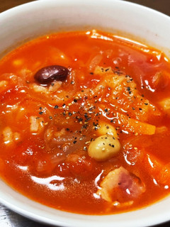 米と豆入りミネストローネ-レシピのメイン写真