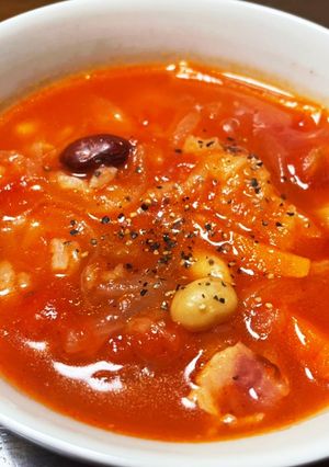 米と豆入りミネストローネ-レシピのメイン写真