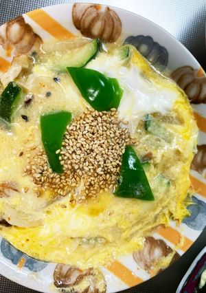 根菜チクワ七味マヨ炒味スペイン風オムレツ-レシピのメイン写真