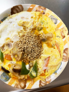 カレールーで簡単カレー炒飯味豚平焼き風-レシピのメイン写真