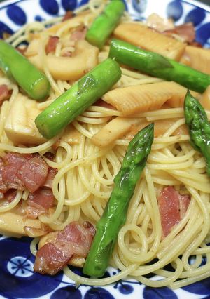 旬の味☆たけのことアスパラの和風パスタ-レシピのメイン写真