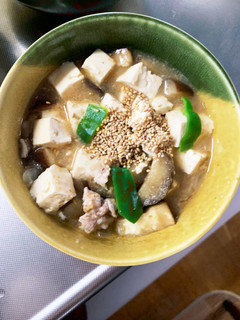 レンジ豚こまさっぱりピリ辛麻婆豆腐茄子-レシピのメイン写真