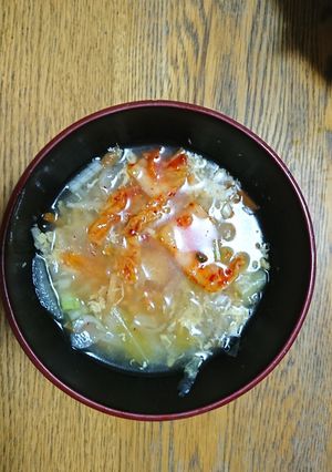 キムチのスパイシー味噌汁-レシピのメイン写真