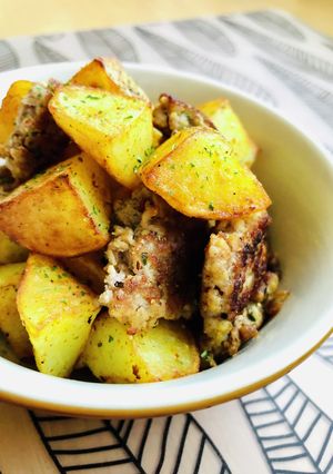 カリホク♡じゃがいもと挽肉のカレー炒め-レシピのメイン写真
