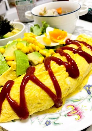 簡単20分◎キノコとパプリカのオムレツ-レシピのメイン写真