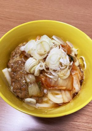納豆とキムチうどん-レシピのメイン写真