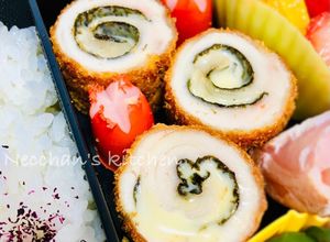 ささみと海苔チーズの渦巻きフライ-レシピのメイン写真
