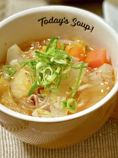 食べる!豚キムチ春雨スープ*+-レシピのメイン写真