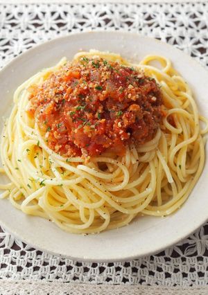 ランチにもぴったりミートソーススパゲティ-レシピのメイン写真