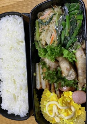 #今日の弁当　5.21#豚肉のチーズ巻き-レシピのメイン写真