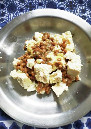 桃屋のにんにくと生姜と納豆の崩し豆腐-レシピのメイン写真
