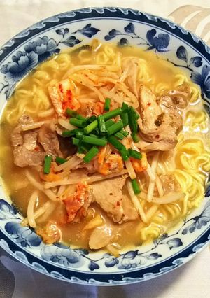 食欲減退時に、豚キムチラーメン(減塩)-レシピのメイン写真