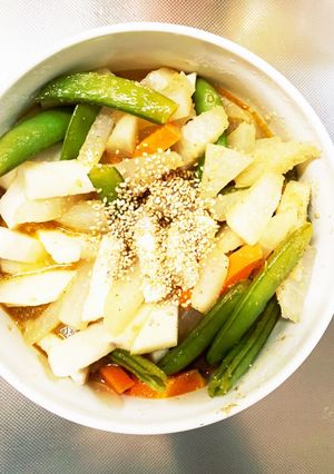 全てレンジ長芋根菜ソーススゴだれ味浅漬け-レシピのメイン写真