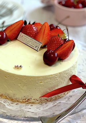 混ぜるだけ♪定番レアチーズケーキ-レシピのメイン写真