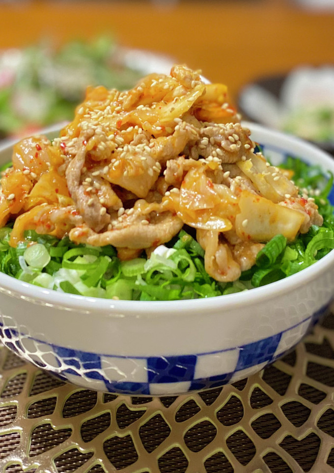 豚キムチ丼〜ネギまみれ〜-レシピのメイン写真