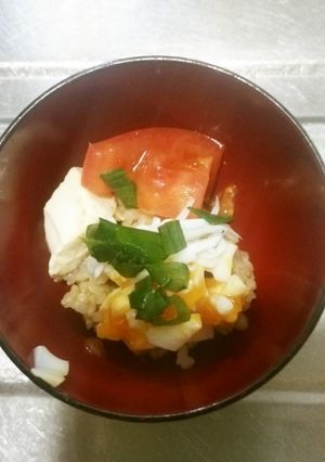 豆腐とたまごとトマトのヘルシー丼-レシピのメイン写真