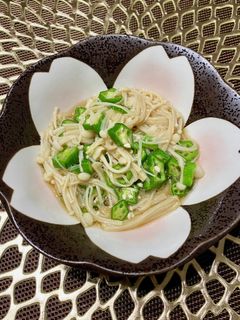 簡単副菜★えのきとオクラのポン酢和え-レシピのメイン写真