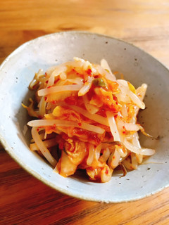 キムチの量増し!もやしナムルでおつまみ♪-レシピのメイン写真