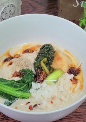 ☆簡単☆江戸菜キムチの冷製豆乳うどん-レシピのメイン写真