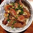 簡単に牛ステーキ丼作る