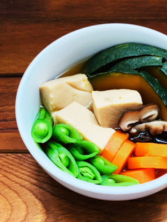 高野豆腐とカボチャの煮物-レシピのメイン写真